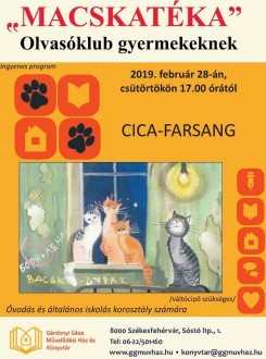 Farsangi mulatság lesz óvodásoknak és kisiskolásoknak a Gárdonyi Géza Művelődési Házban